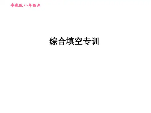 鲁教版五四制八年级上册英语专项训练 综合填空专训