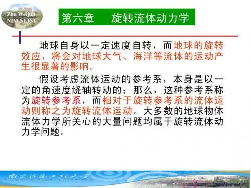流体力学第六章 旋转流体动力学