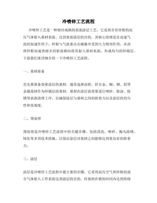 冷喷锌工艺流程