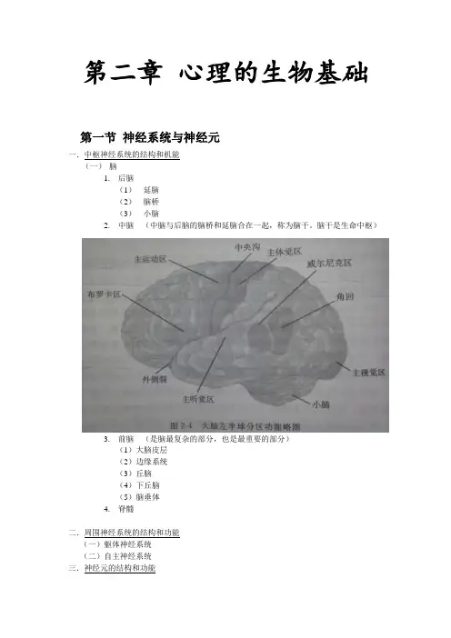 心理学导论 第二章 重点总结