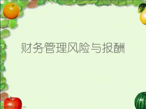 财务管理风险与报酬