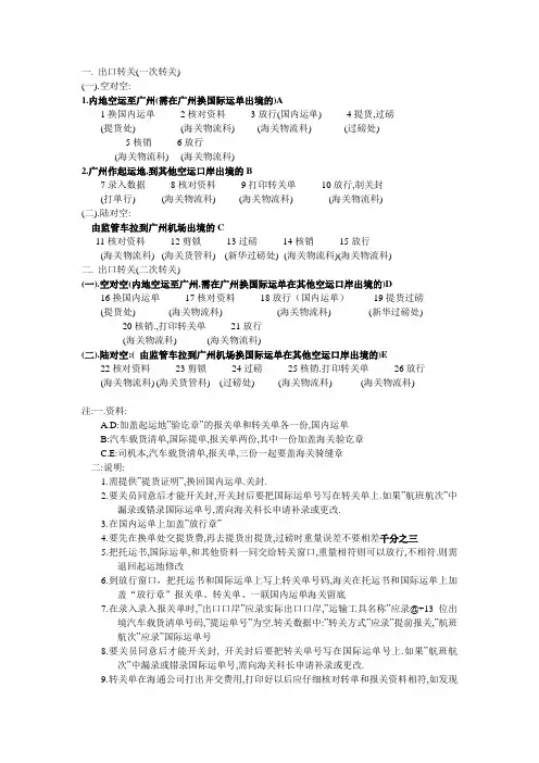 出口转关