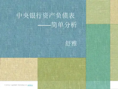 央行资产负债表PPT