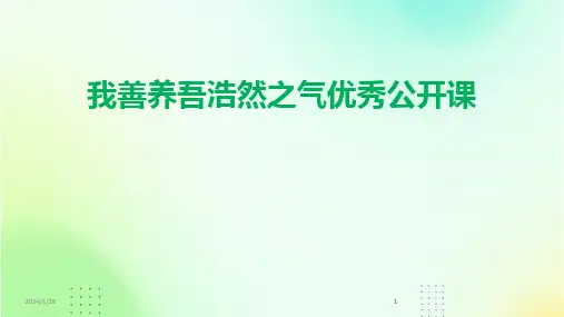 2024版我善养吾浩然之气优秀公开课