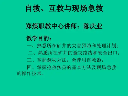 自救、互救与现场急救幻灯片