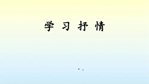 《写作 学习抒情》PPT优秀课件