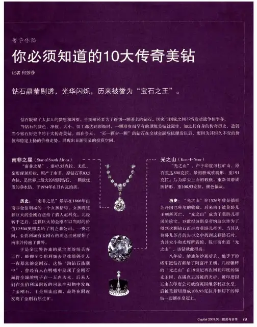 你必须知道的10大传奇美钻