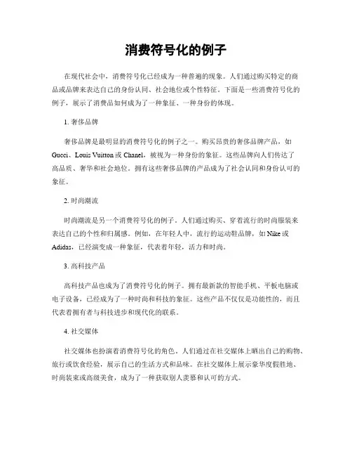 消费符号化的例子