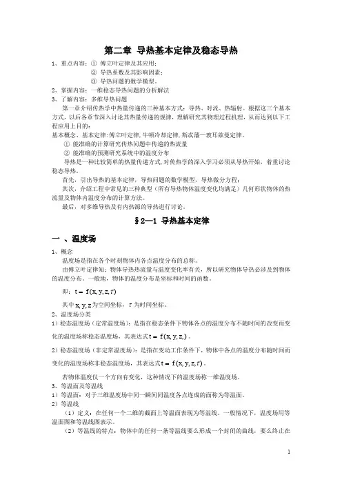精品课程 第2章-导热理论基础以及稳态导热