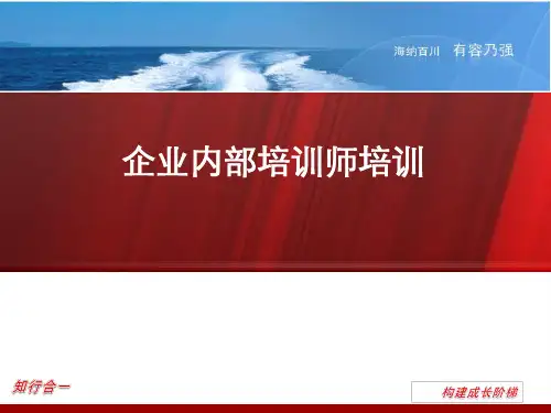 企业内训师培训课件