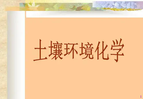 环境化学第四章土壤环境化学PPT课件