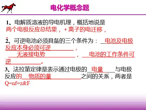 应用电化学概念题复习