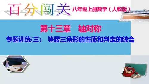 专题训练(三) 等腰三角形的性质和判定的综合