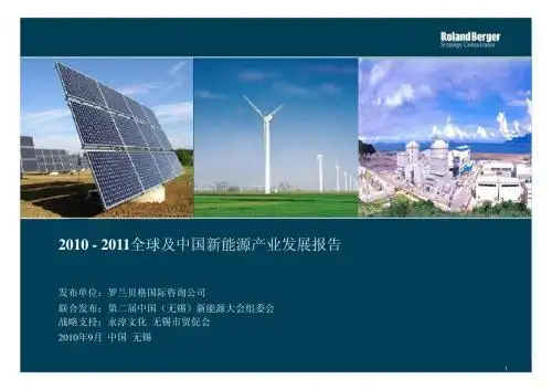 2010-2011年全球及中国新能源产业发展报告 罗兰贝格