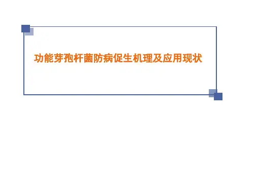 功能芽孢杆菌防病促生机理及应用现状