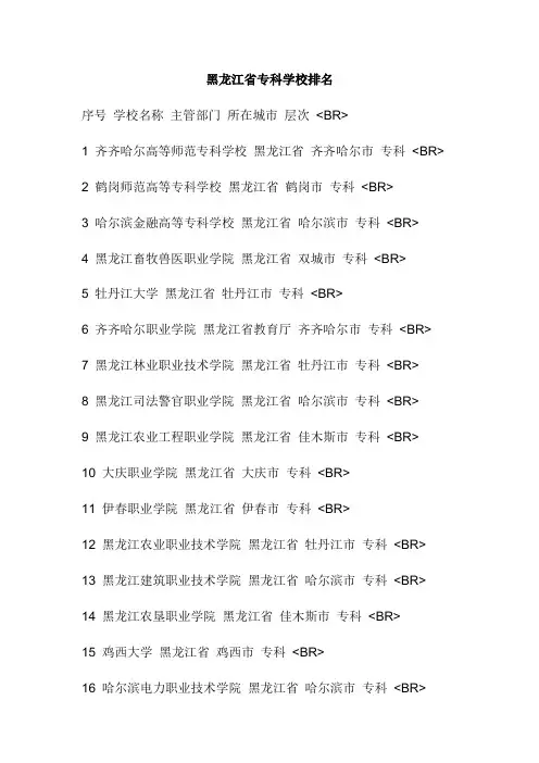 专科学校排名