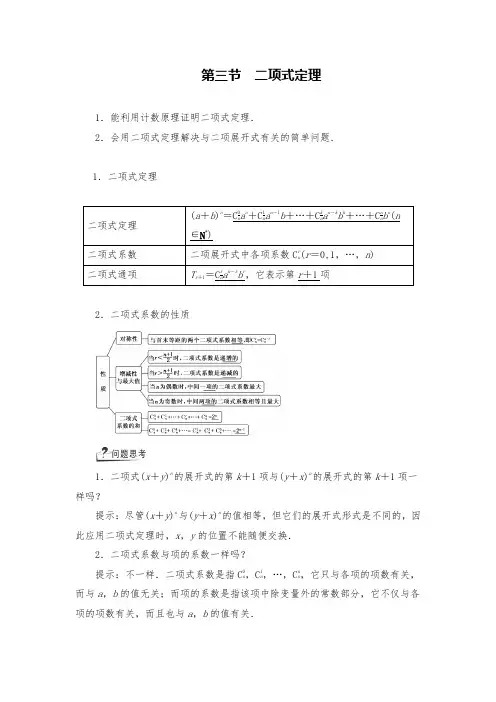 最新高三数学专题复习资料二项式定理