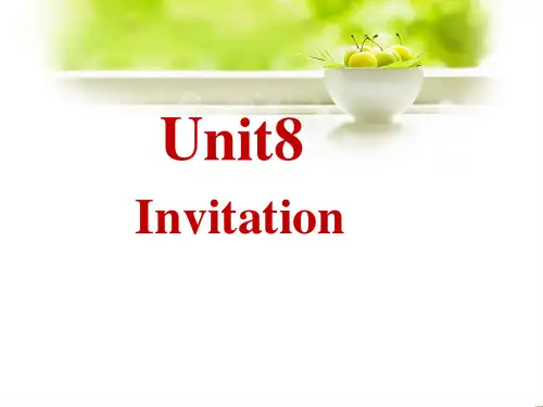 中职英语Unit8Invitation