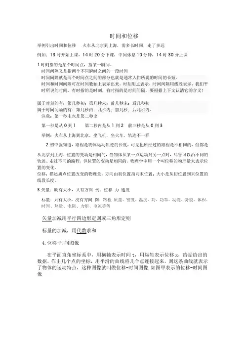 时间、位移