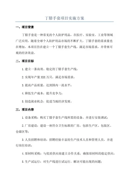 丁腈手套项目实施方案