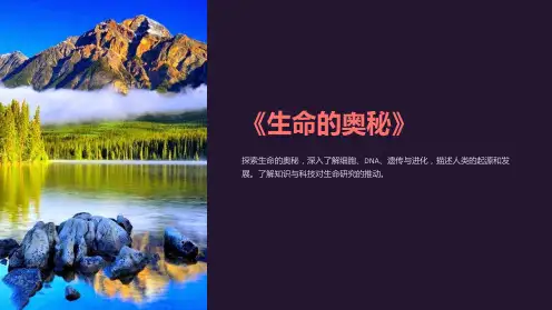 《生命的奥秘》课件