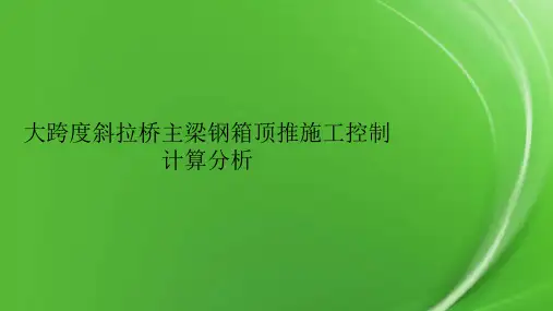 大跨度斜拉桥主梁钢箱顶推施工控制计算分析