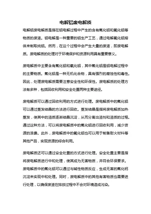 电解铝废电解质