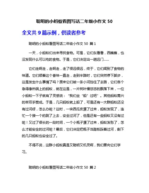 聪明的小蚂蚁看图写话二年级小作文50