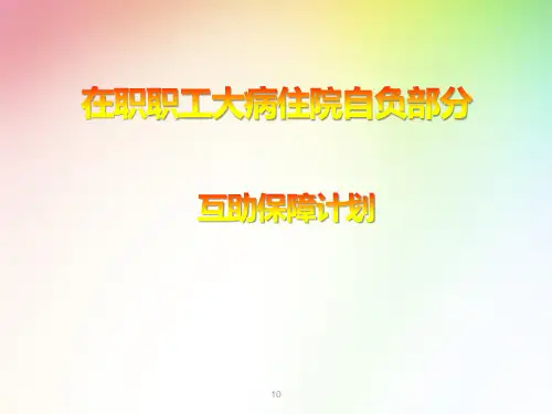工会互助保障培训资料(续)