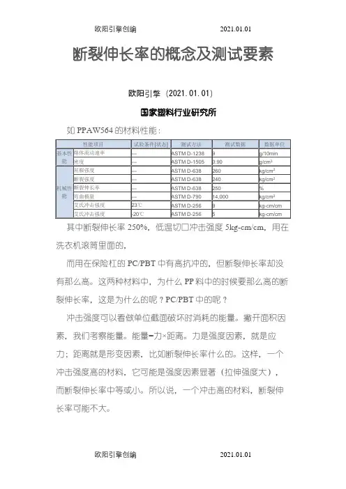断裂伸长率的真正意义11之欧阳引擎创编