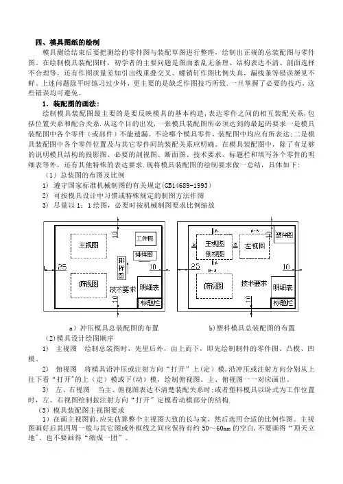 模具设计图画法