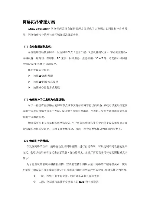 网络拓扑管理方案