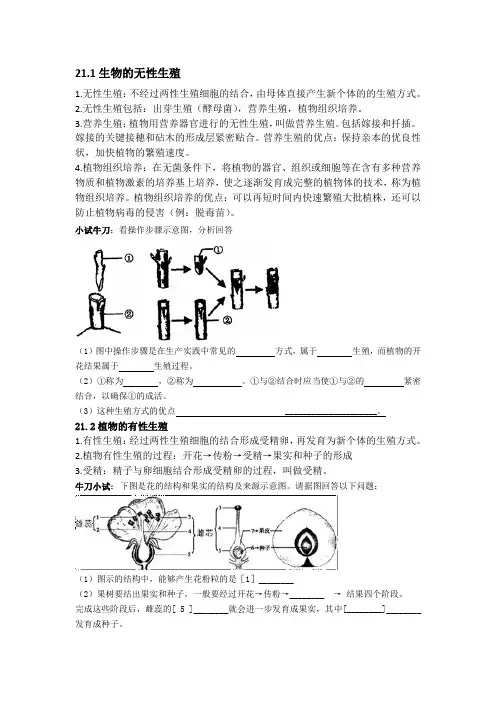 苏教版八年级下册初中生物知识点总结
