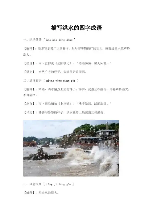 描写洪水的四字成语