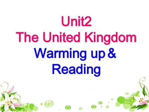 高二必修5 Unit 2 The United Kingdom-Reading2012