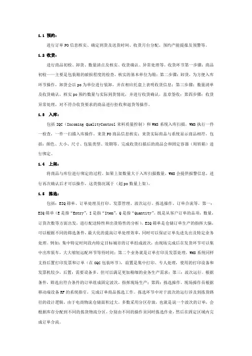 电商物流仓储业务流程