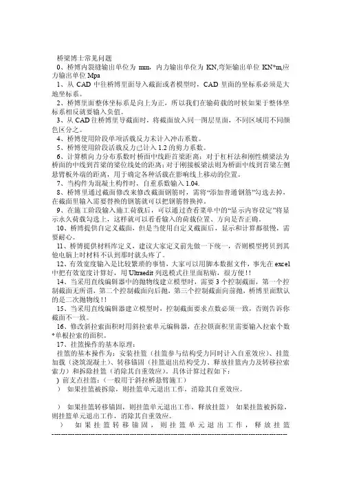 桥梁博士常见问题_0