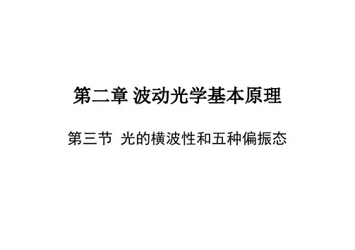 2.3 波动光学原理 光的横波性和五种偏振态
