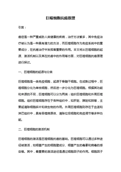 巨噬细胞抗癌原理