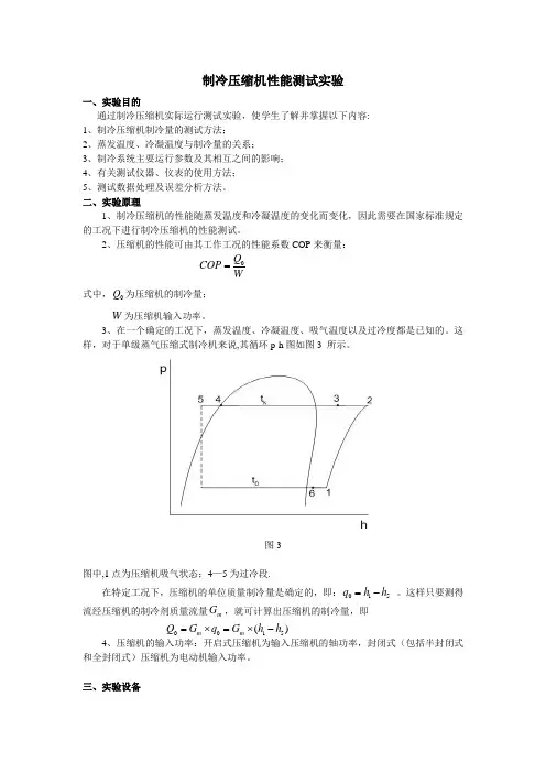 压缩机性能测试实验