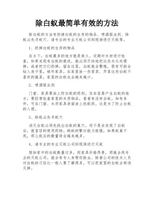 除白蚁最简单有效的方法