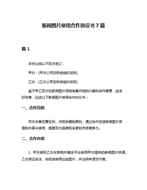 新闻图片使用合作协议书7篇