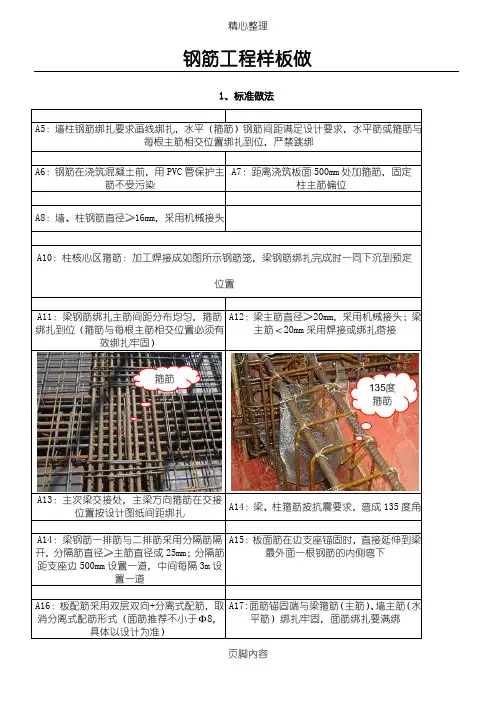 钢筋工程标准做法