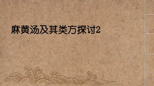 麻黄汤及其类方探讨2精品PPT课件