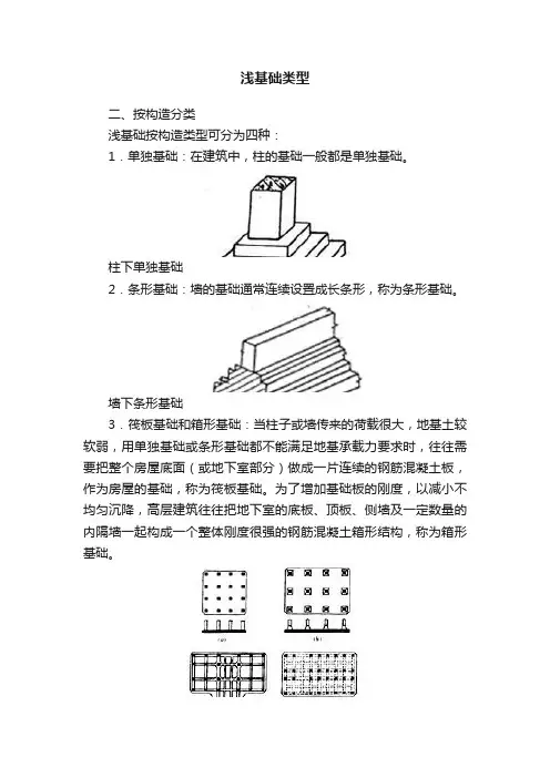 浅基础类型