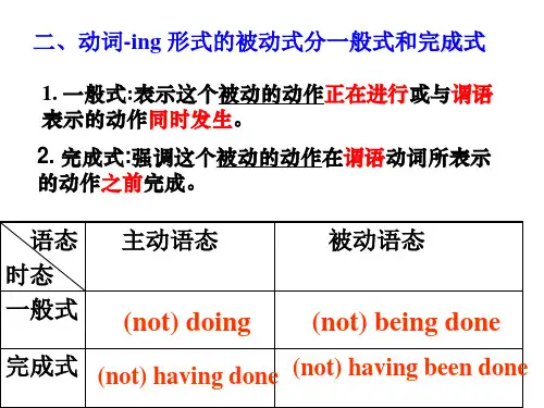 动词 ing