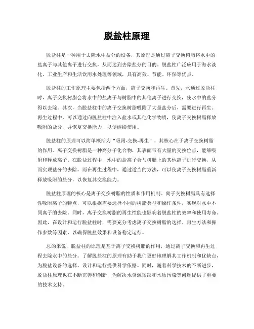 脱盐柱原理