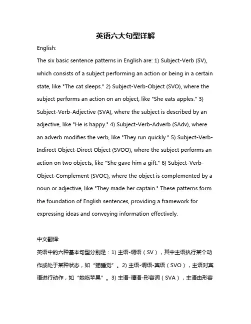英语六大句型详解