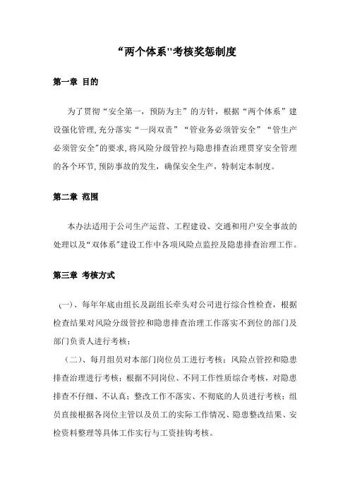 双体系奖惩制度