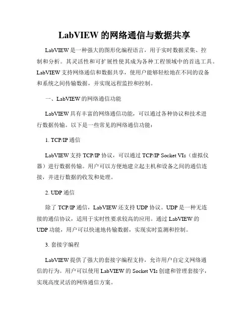 LabVIEW的网络通信与数据共享